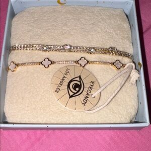 EyeCandy Gold Tone Bracelet set New
